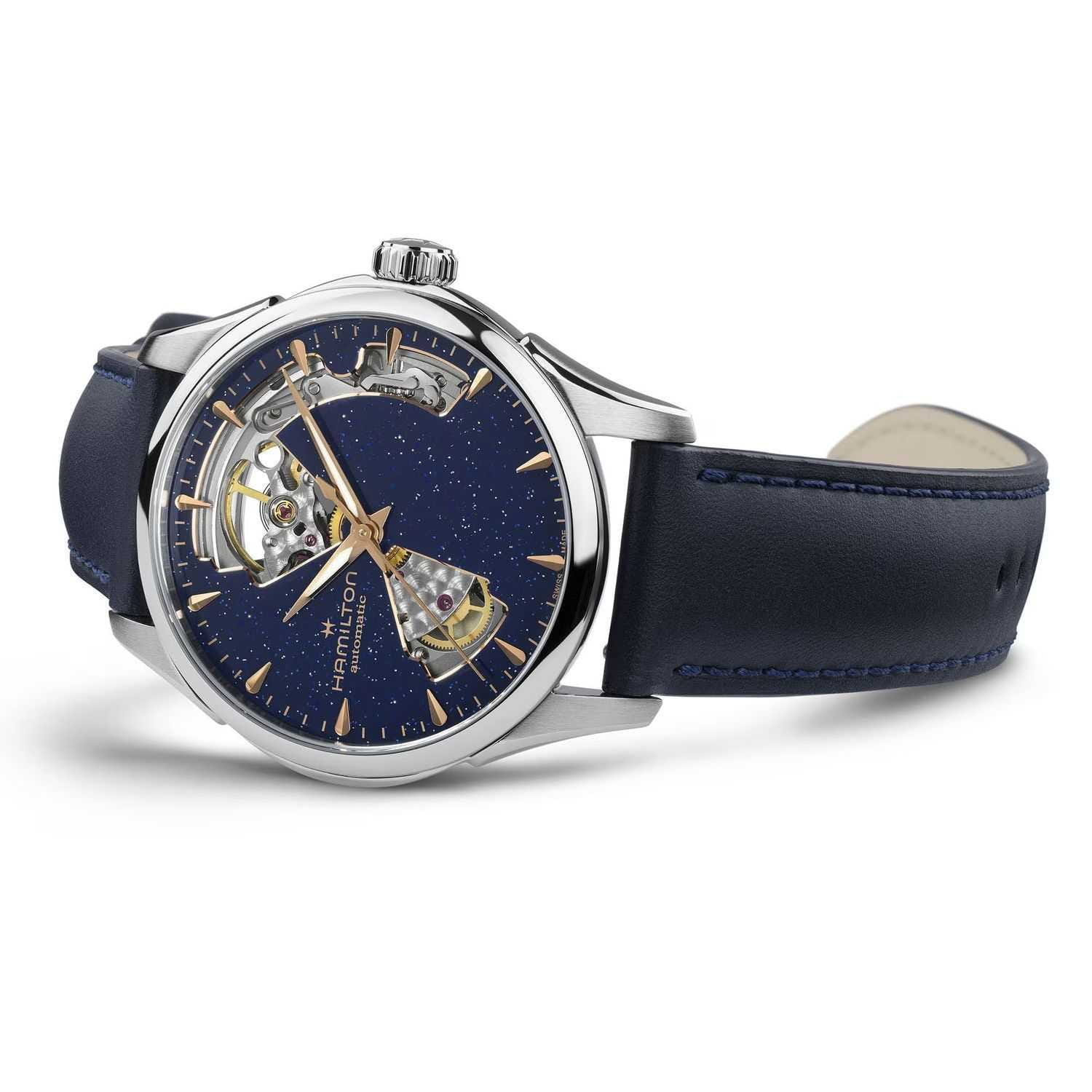 Hamilton Hamilton Jazzmaster Open Heart Auto H32215642, jazzmaster швейцария женские часы на браслете кожаный боковой вид